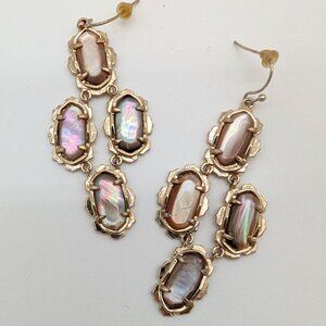 Kendra Scott Vintage Carla Earrings Carly island escape black brown pearl gold